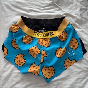 ChicknLegs Men's Blue Cookie-Print Athletic Shorts